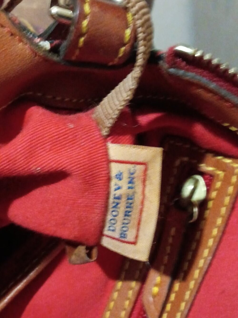 Dooney & Bourke Blakely Red Plaid Tartan Domed Satchel - Picture 4 of 13